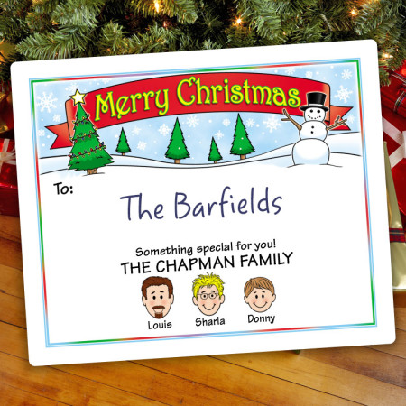 Snowman Christmas Gift Label