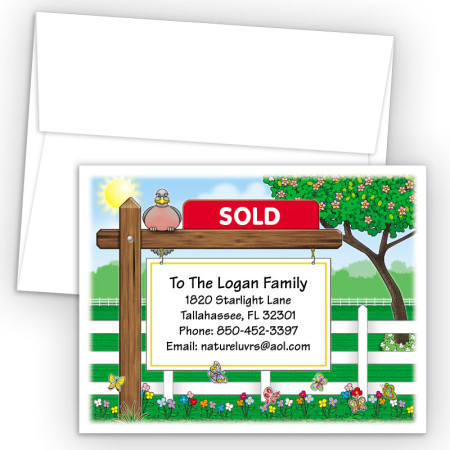 Sold Sign Moving Card