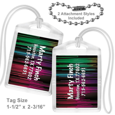 Sound Wave 2 Sided Mini Luggage Tag