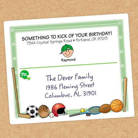 Sports Family Shipping Label