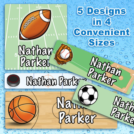 Sports Waterproof Name Labels For Kids