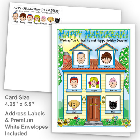 Spring House Happy Hanukkah Fold Note Set