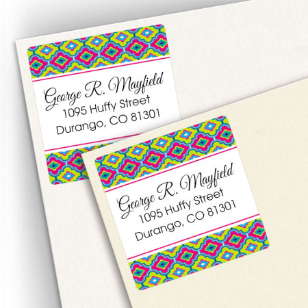 Moroccan 2 Square Address Labels