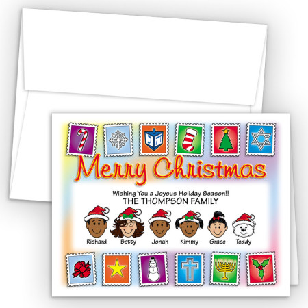 Holiday Stamps Merry Christmas Holiday Fold Note Head