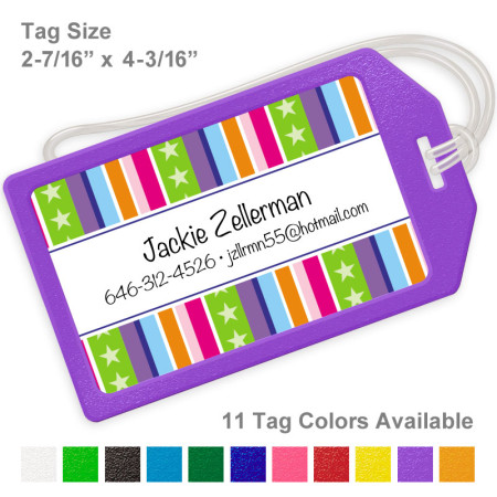 Stars and Stripes Colorful Luggage Tag