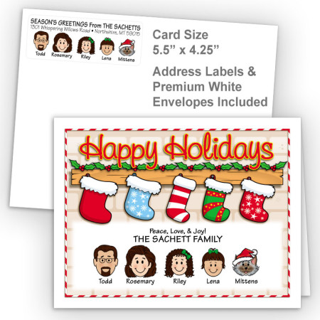Stockings Happy Holidays Fold Note Set