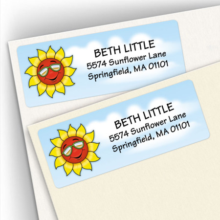 Sunflower Address Labels