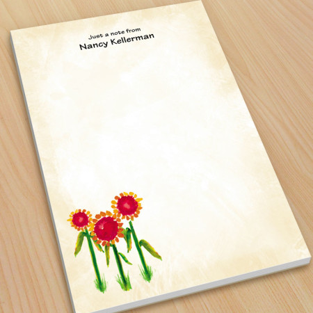Sunflowers Watercolor Large Note Pads