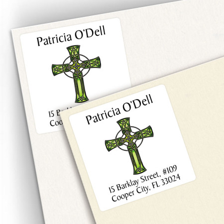 Tattoo Celtic Cross Square Address Labels