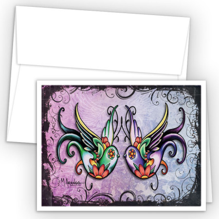 Tattoo Swallows Note Cards