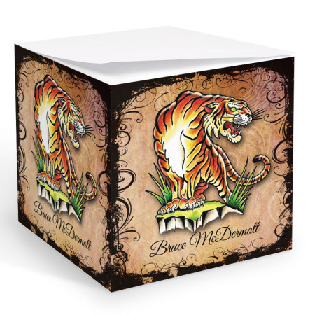 Tattoo Tiger Memo Cube