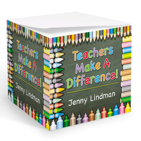 Teachers Make A Difference Memo Cube