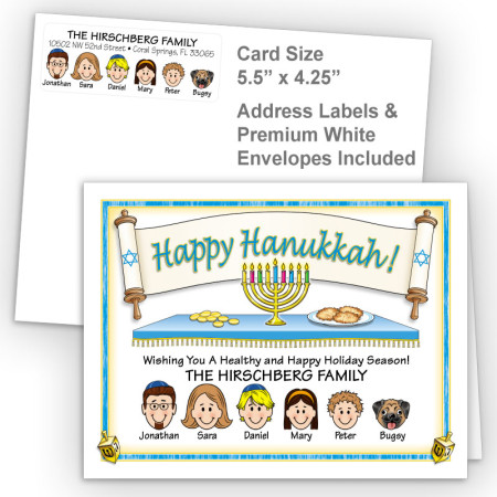 Torah Happy Hanukkah Fold Note Set