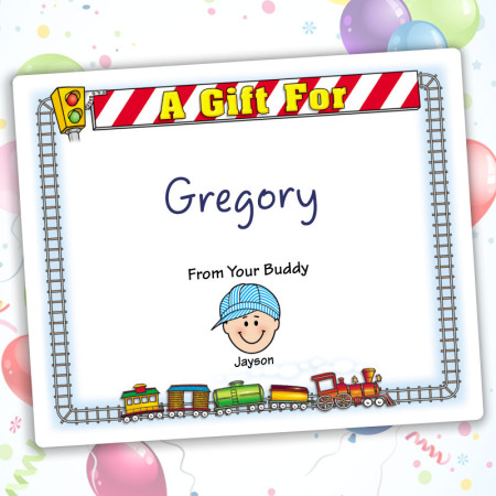 Train Family Gift Labels