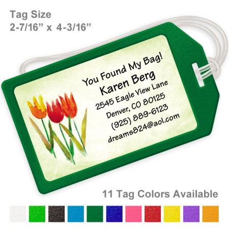 Tulips Luggage Tag