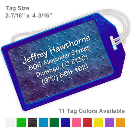 Urban Diamond Plate Luggage Tag