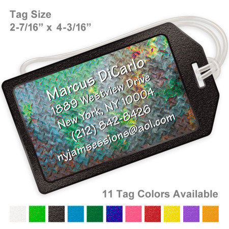 Urban Rusty Diamond Plate Luggage Tag