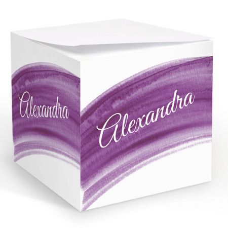 Violet Watercolor Memo Cube