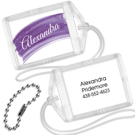 Violet Watercolor Mini Bag Tags