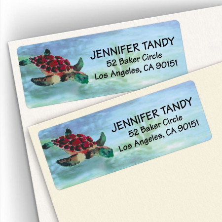 Watercolor Sea Turtle Address Labels