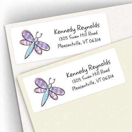 Whimsical Dragonfly Address Labels