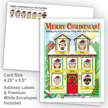Winter House Merry Christmas Fold Note Set