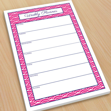 Woodblock Hot Pink Organizer Pads
