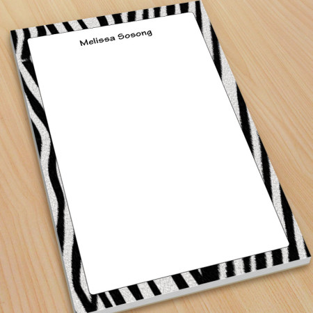 Zebra Pattern Large Note Pads