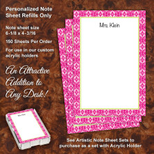 Lace Magenta Note Sheet Refill
