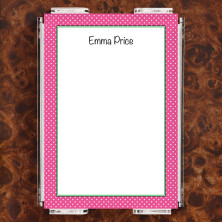 Magenta Polka Dots Note Sheet Set