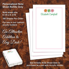 Three Flowers Note Sheet Refill