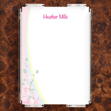Swirl Flowers Note Sheet Set