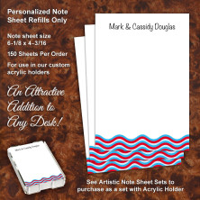 Wavey Stripes Note Sheet Refill