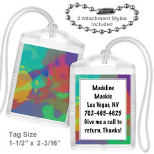 Tie Dye Mini Bag Tag
