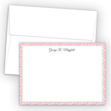 Pink Paisley Correspondence Cards 