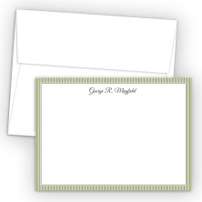 Green Stripes Correspondence Cards 