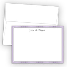 Purple Stripes Correspondence Cards 
