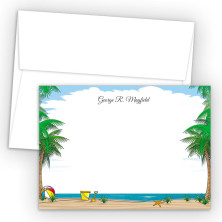 Beach Scene Correspondence Cards 