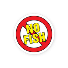 No Fish Allergy Alert Labels