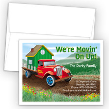 Antique Truck Moving Card