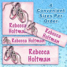 Ballet Slippers Waterproof Name Labels For Kids