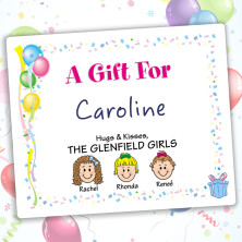 Balloons Family Gift Labels