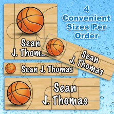 Basketball Waterproof Name Labels For Kids