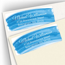 Blue Watercolor Address Labels