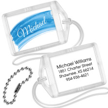 Blue Watercolor Mini Bag Tags