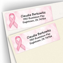 artistic awareness ribbons address labels, return address labels