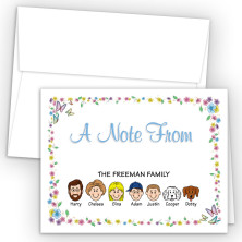 Butterflies Foldover Family Note Card