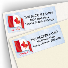Canadian Flag Address Labels