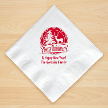 Christmas Napkin Design 14 Personalized Christmas Beverage Napkins