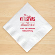Christmas Napkin Design 20 Personalized Christmas Beverage Napkins